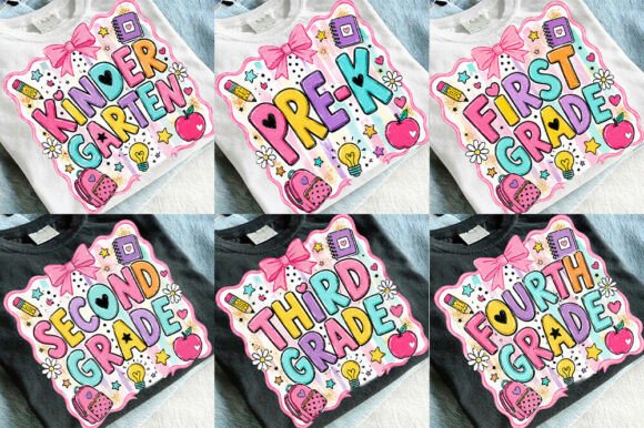 Coquette Back to School Grade Bundle Png