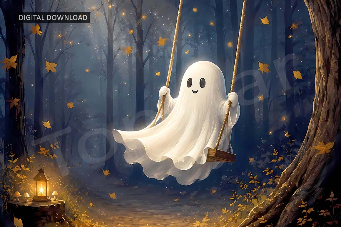 Cute Halloween Ghost Spooky Wall Art