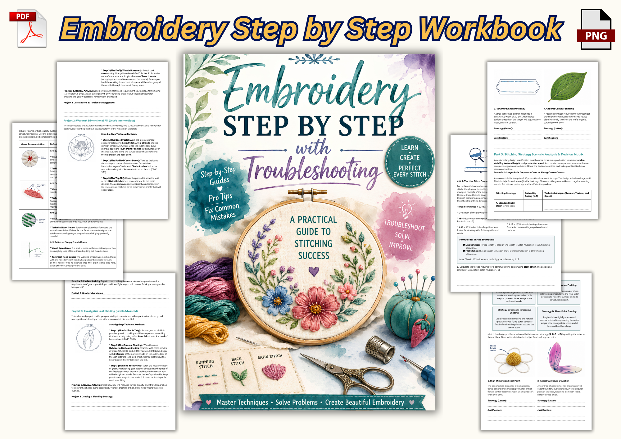 Embroidery Step by Step Workbook