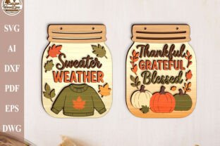 Fall Mason Jar Sign SVG Bundle · Creative Fabrica
