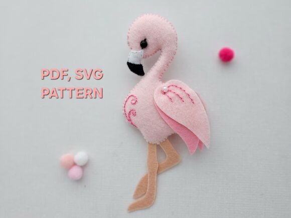Flamingo Sewing Pattern, Bird Easy Diy