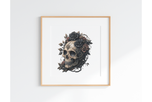 Gothic Skull Cross Stitch Pattern