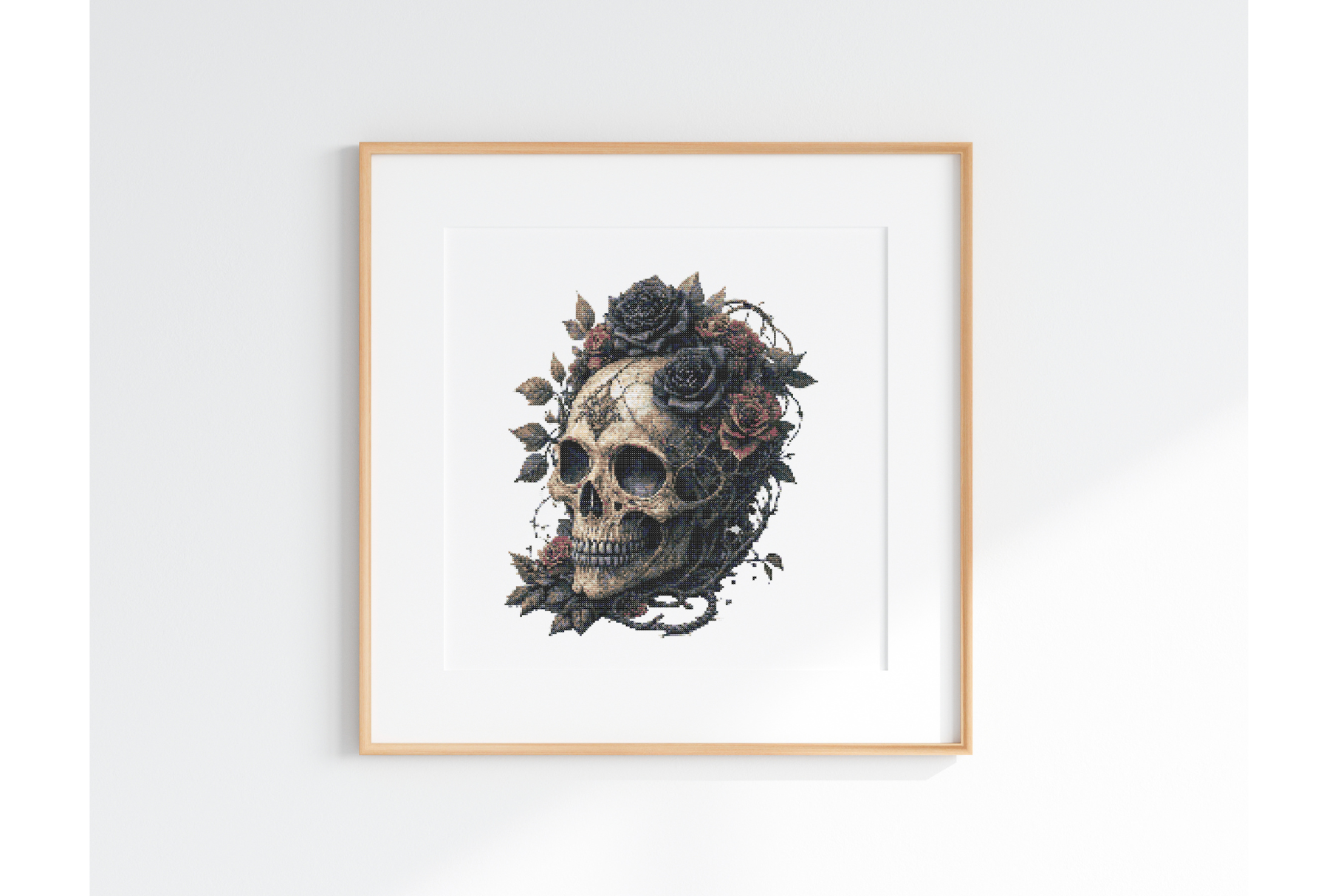 Gothic Skull Cross Stitch Pattern
