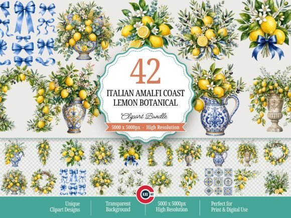 Italian Amalfi Coast Lemon Botanical