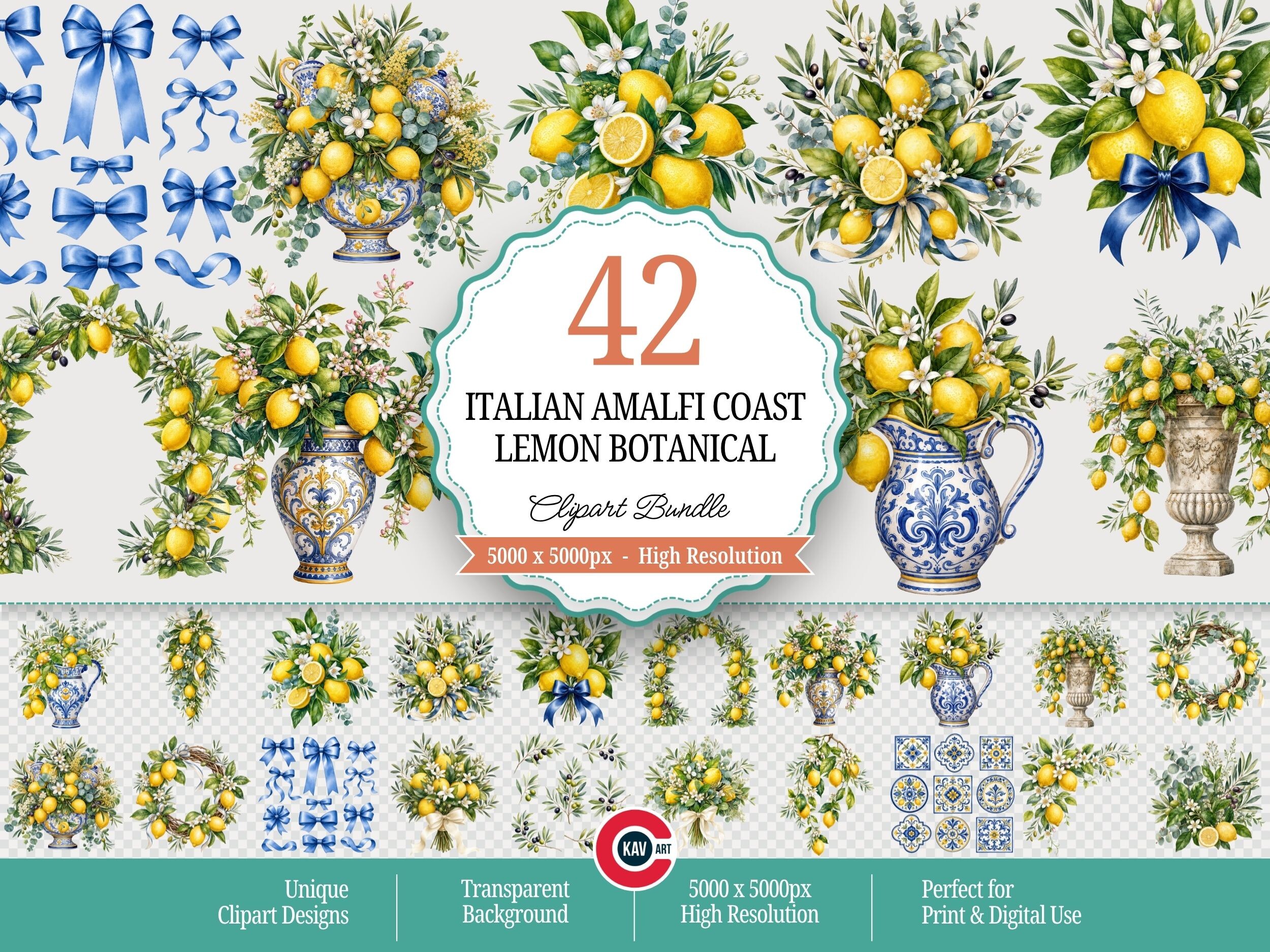 Italian Amalfi Coast Lemon Botanical