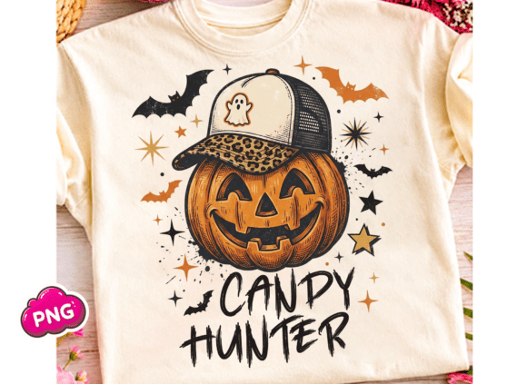 Kid's Halloween Pumpkin Candy Hunter Png