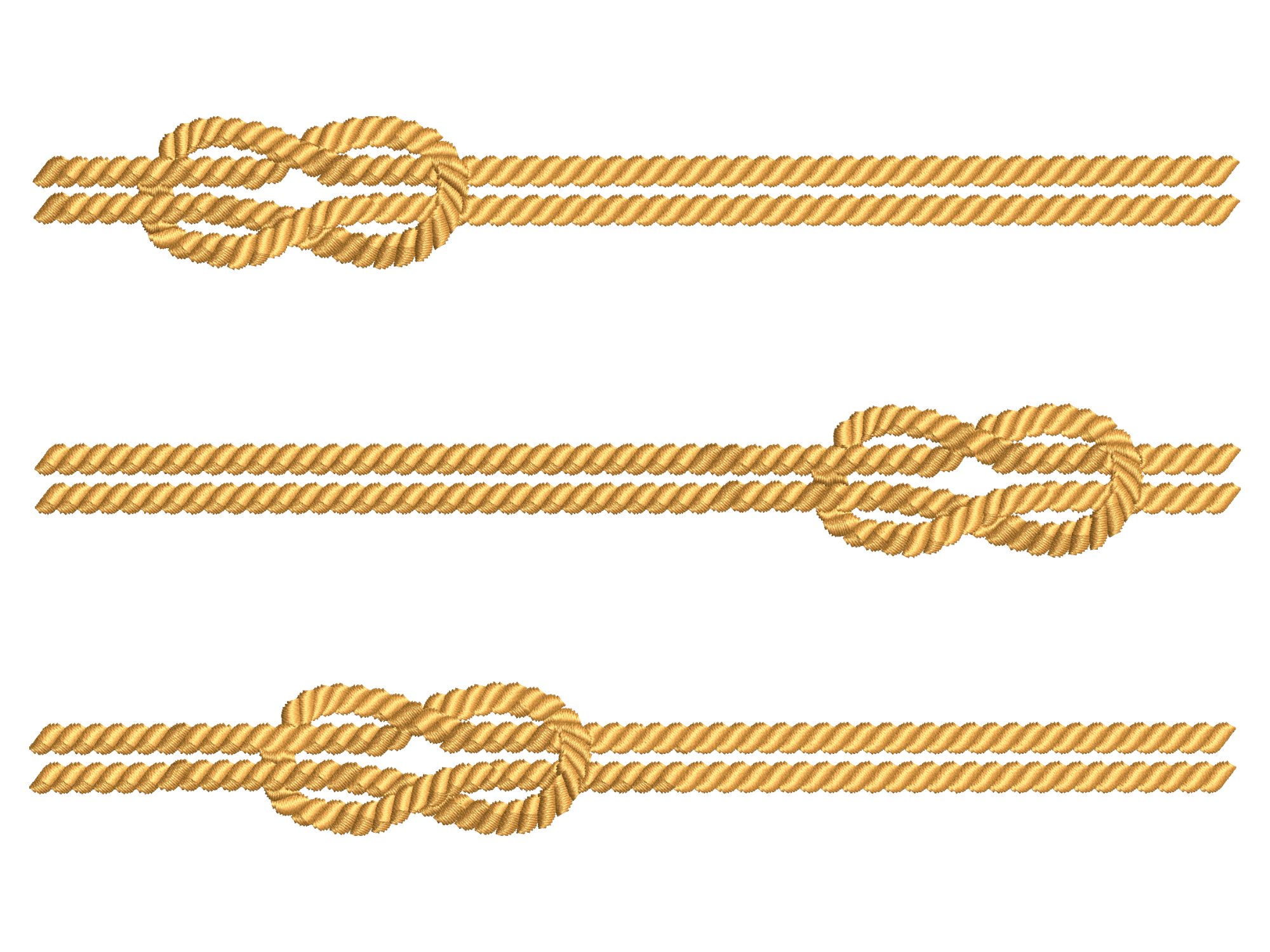 Knotted Rope Border Embroidery