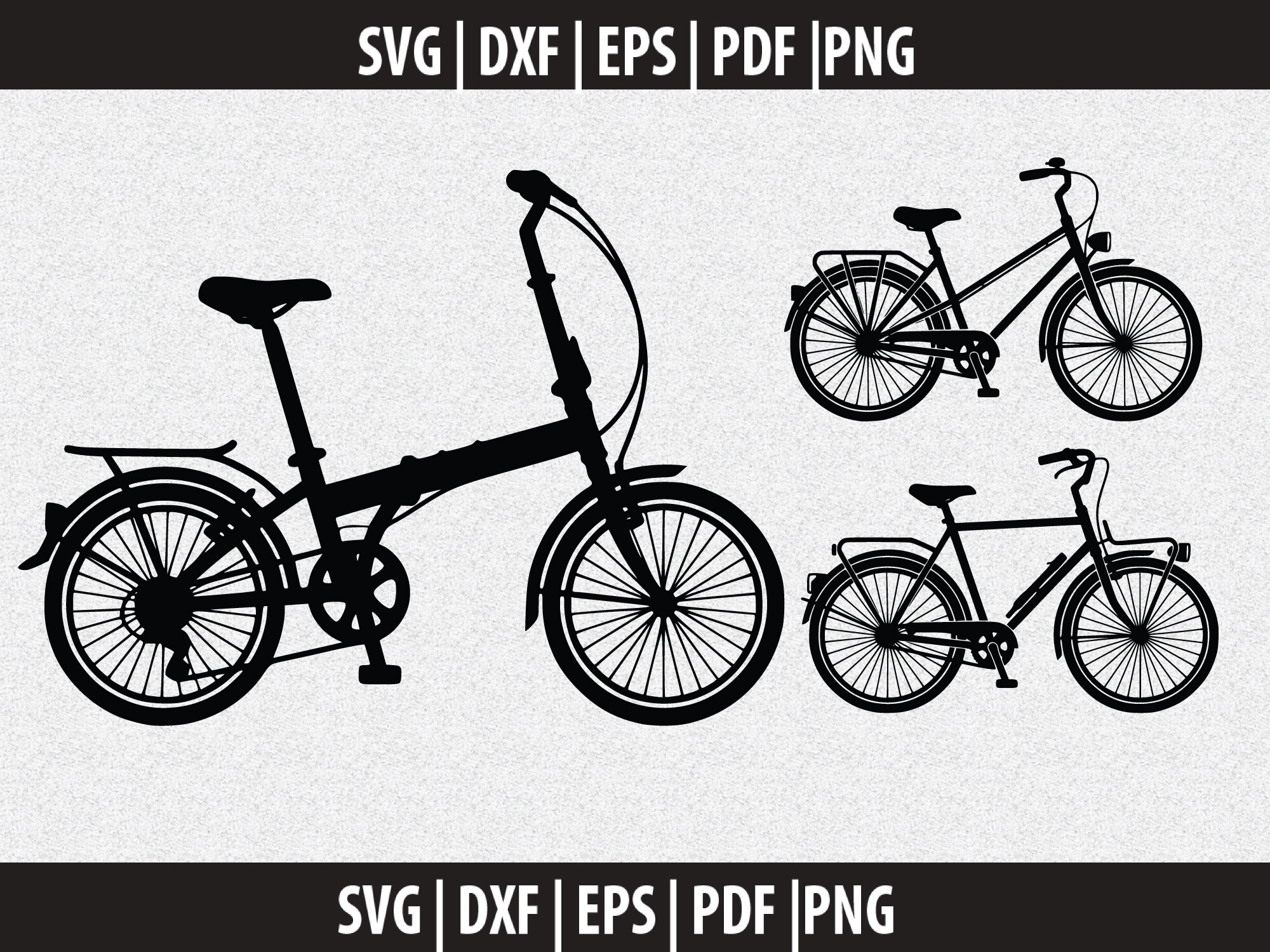 Ladies Bicycles SVG Cut File Bundle