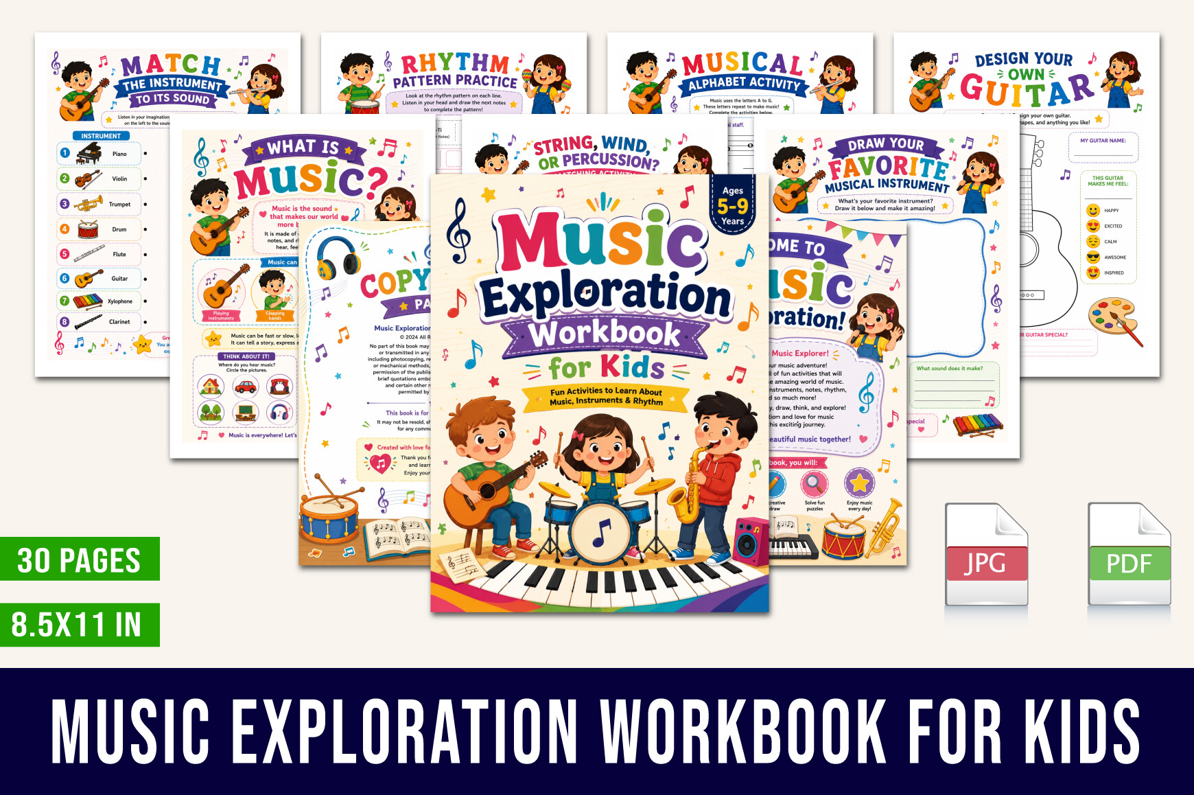 Musical Exploration Music Exploration Workbook Graphic by designmela01 · Creative Fabrica
