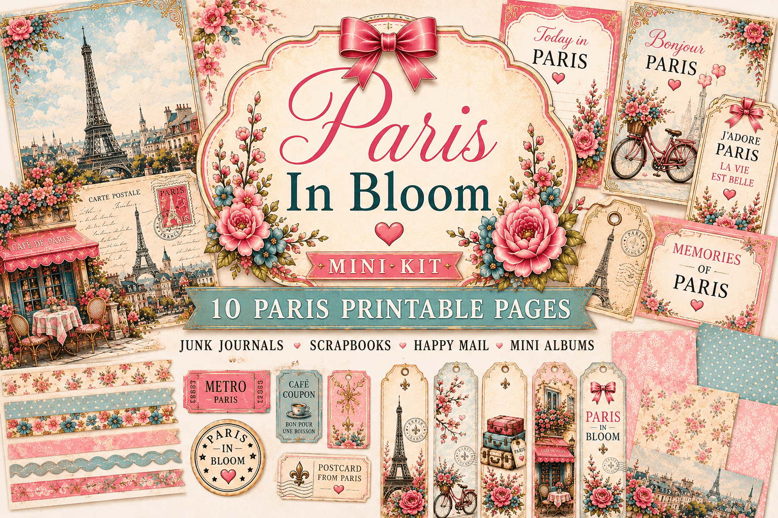Paris in Bloom Papercrafting Kit