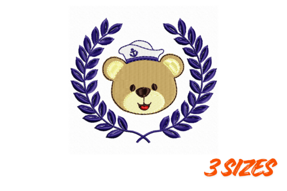 Sailor Teddy Bear Embroidery Design