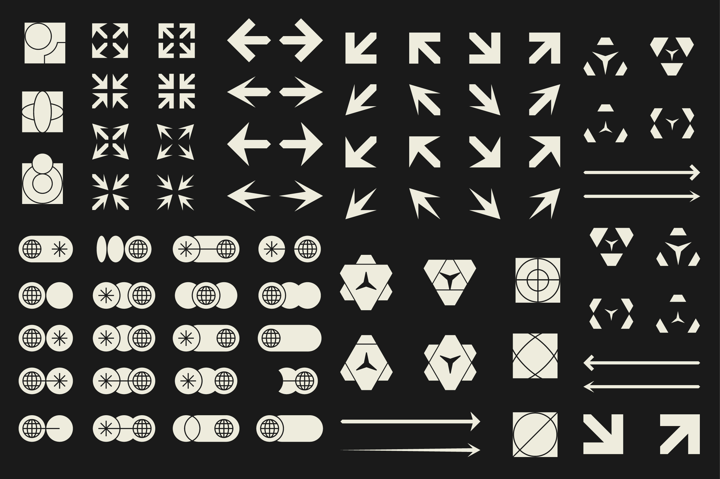 Set of Abstract Shape Element Futuristic