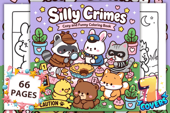 Silly Crimes Cozy & Funny Coloring Pages