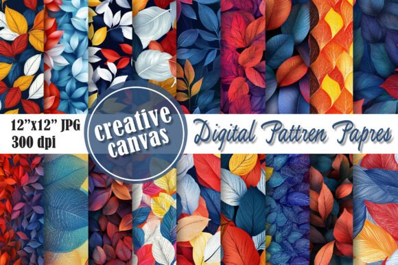 Vibrant Botanical Digital Paper