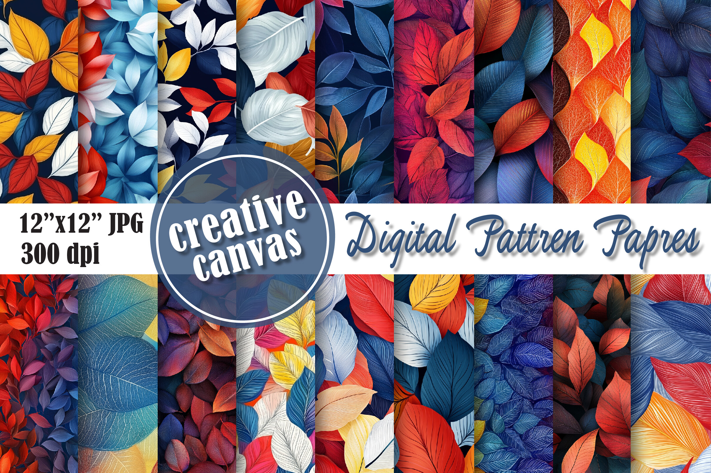 Vibrant Botanical Digital Paper