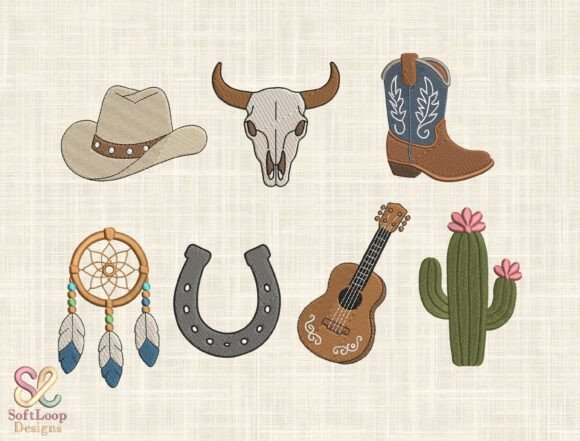 Western Cowboy Embroidery Bundle