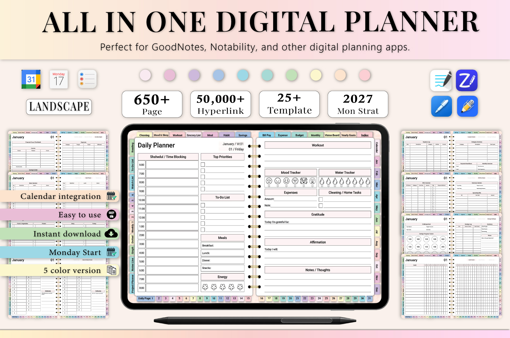 All-in-One Digital Planner 2027
