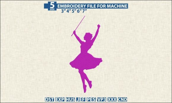 Baton Twirler Pattern DST PES Embroidery