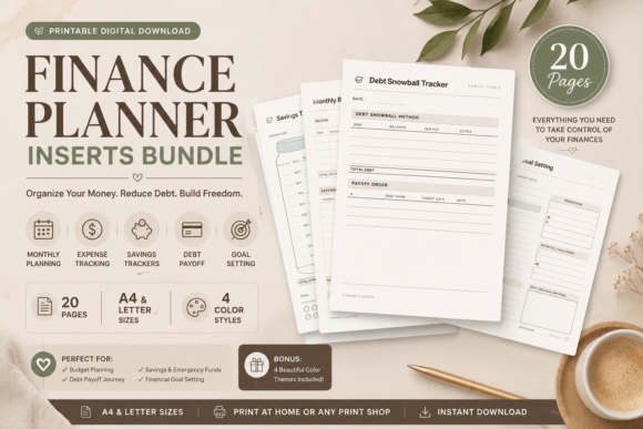 Budget Planner Printable | A4 US Letter budget planner