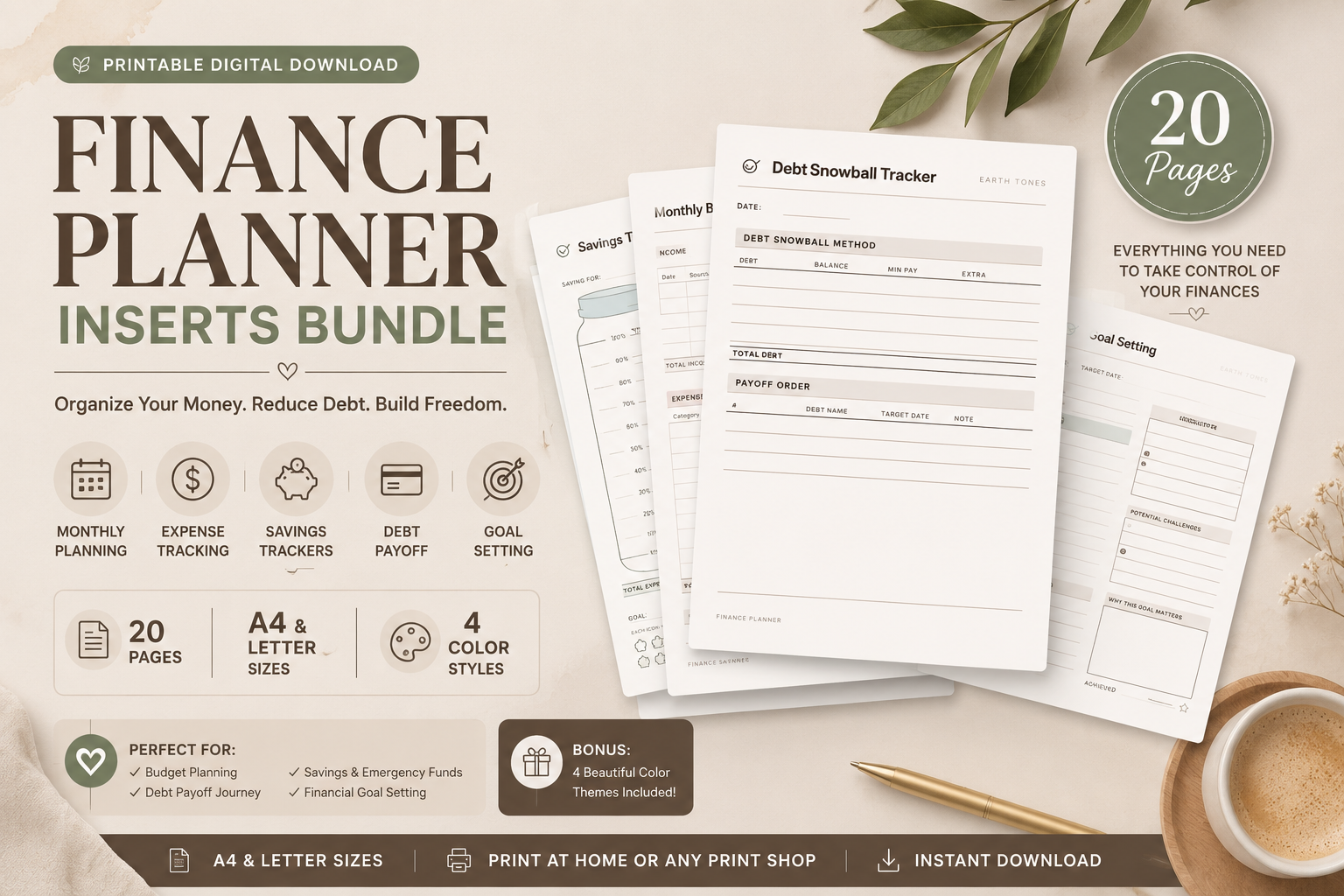 Budget Planner Printable | A4 US Letter