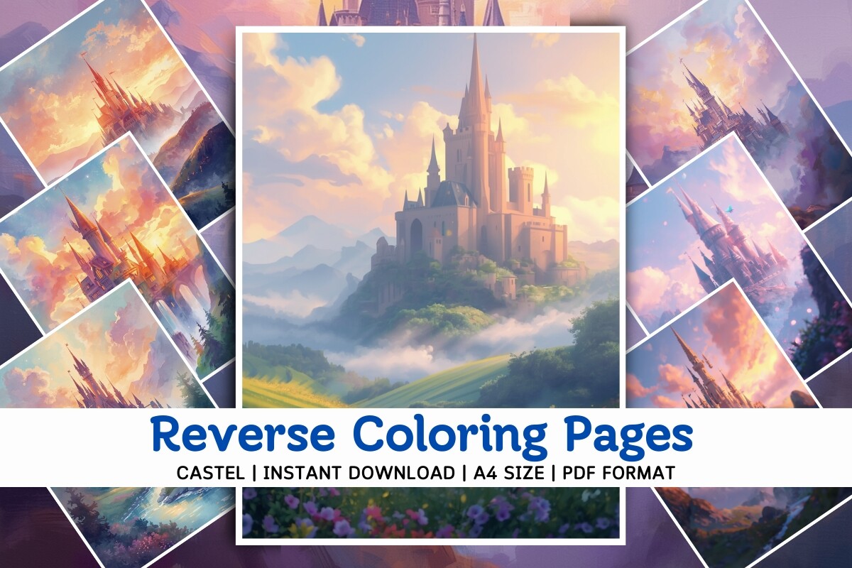 Castle Reverse Coloring Pages