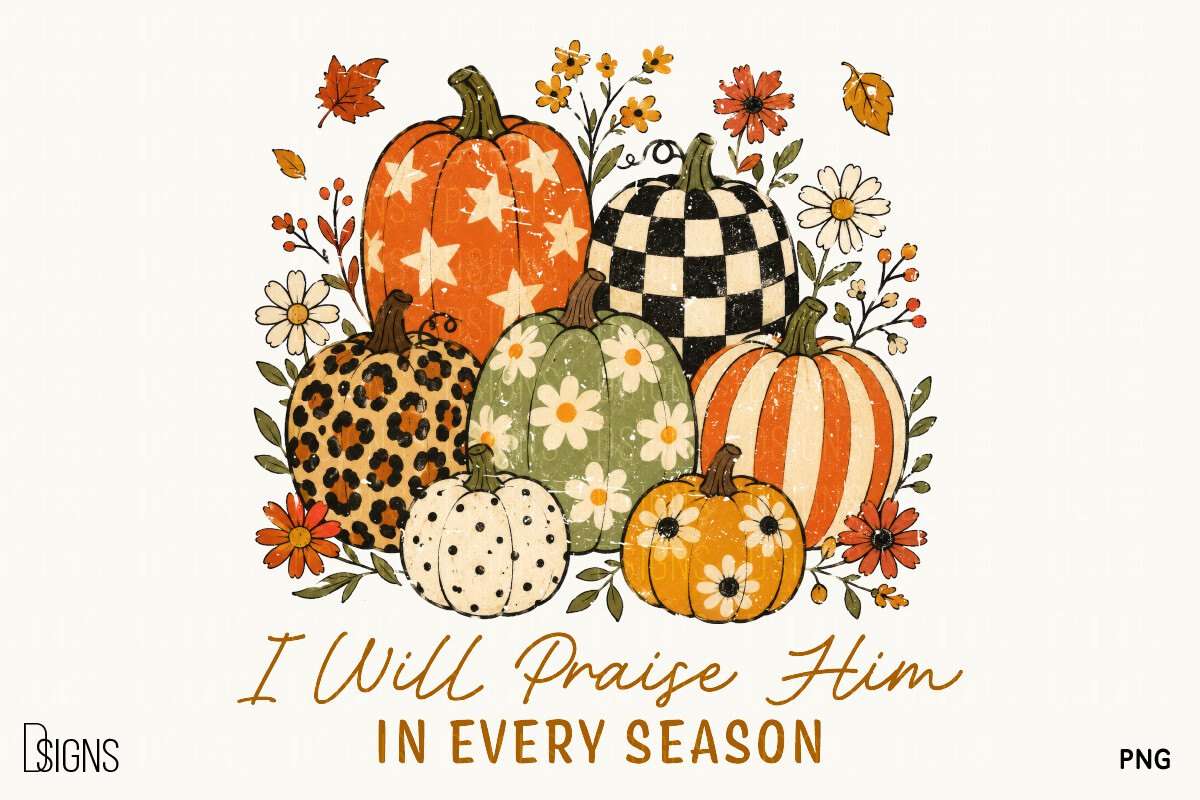 Christian Fall Autumn Pumpkin Flowers
