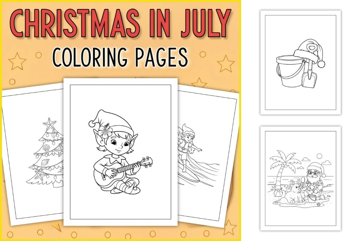 Christmas in July Coloring Pages