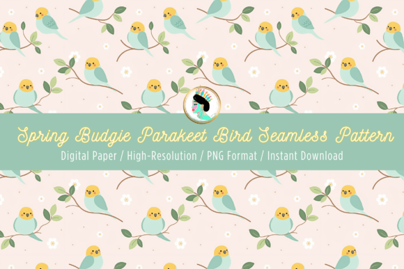 Cottagecore Bird Floral Seamless Pattern