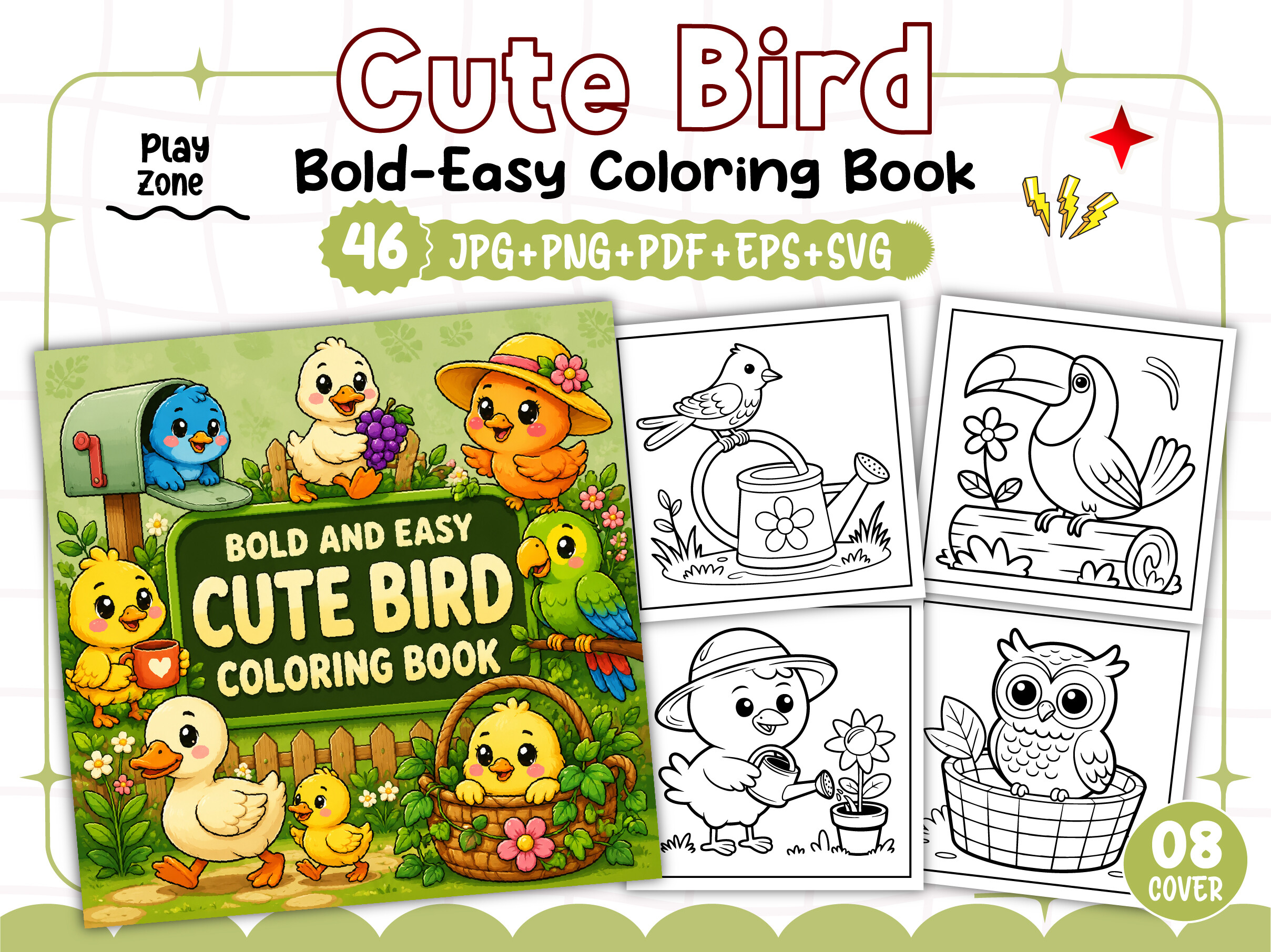 Cute Bird Coloring Pages for Kids