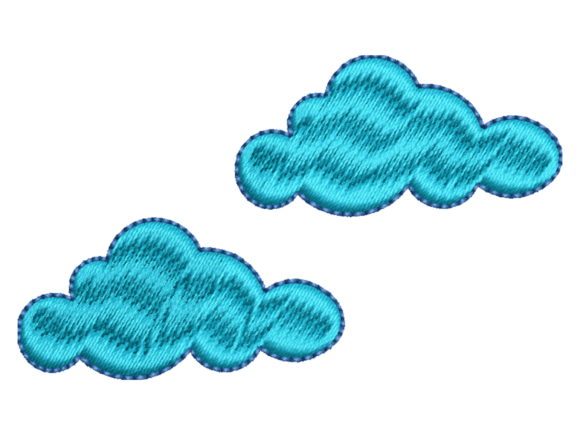 Cute Cloud Embroidery Design