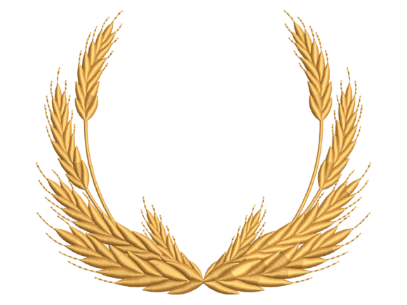 Golden Wheat Monogram Wreath