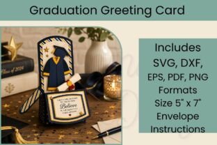 Graduation 3D Box Card SVG · Creative Fabrica
