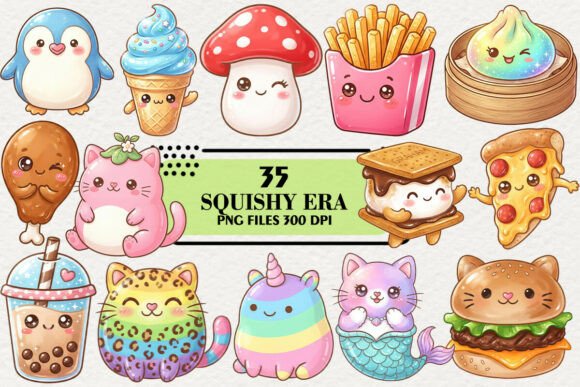Kawaii in My Squishy Era Clipart Bundle