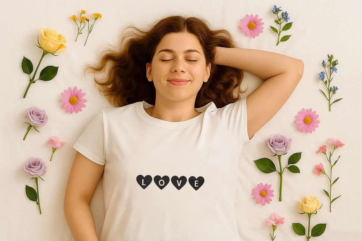 Love Hearts Embroidery Design