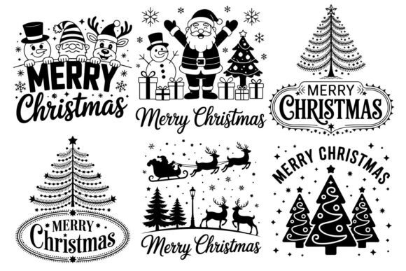 Merry Christmas Holiday Graphics – Festive SVG & Cut File Collection