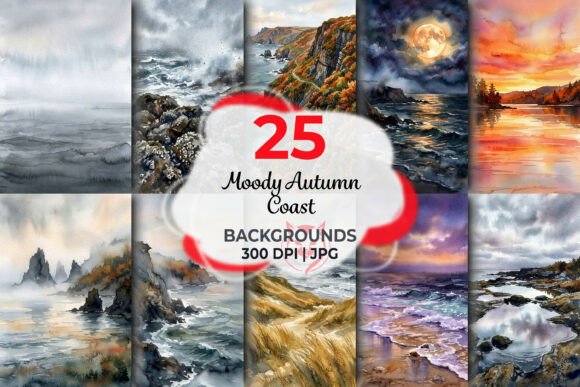 Moody Autumn Coast Backgrounds