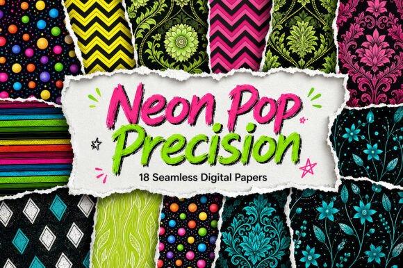 Neon Pop Precision – Digital Patterns