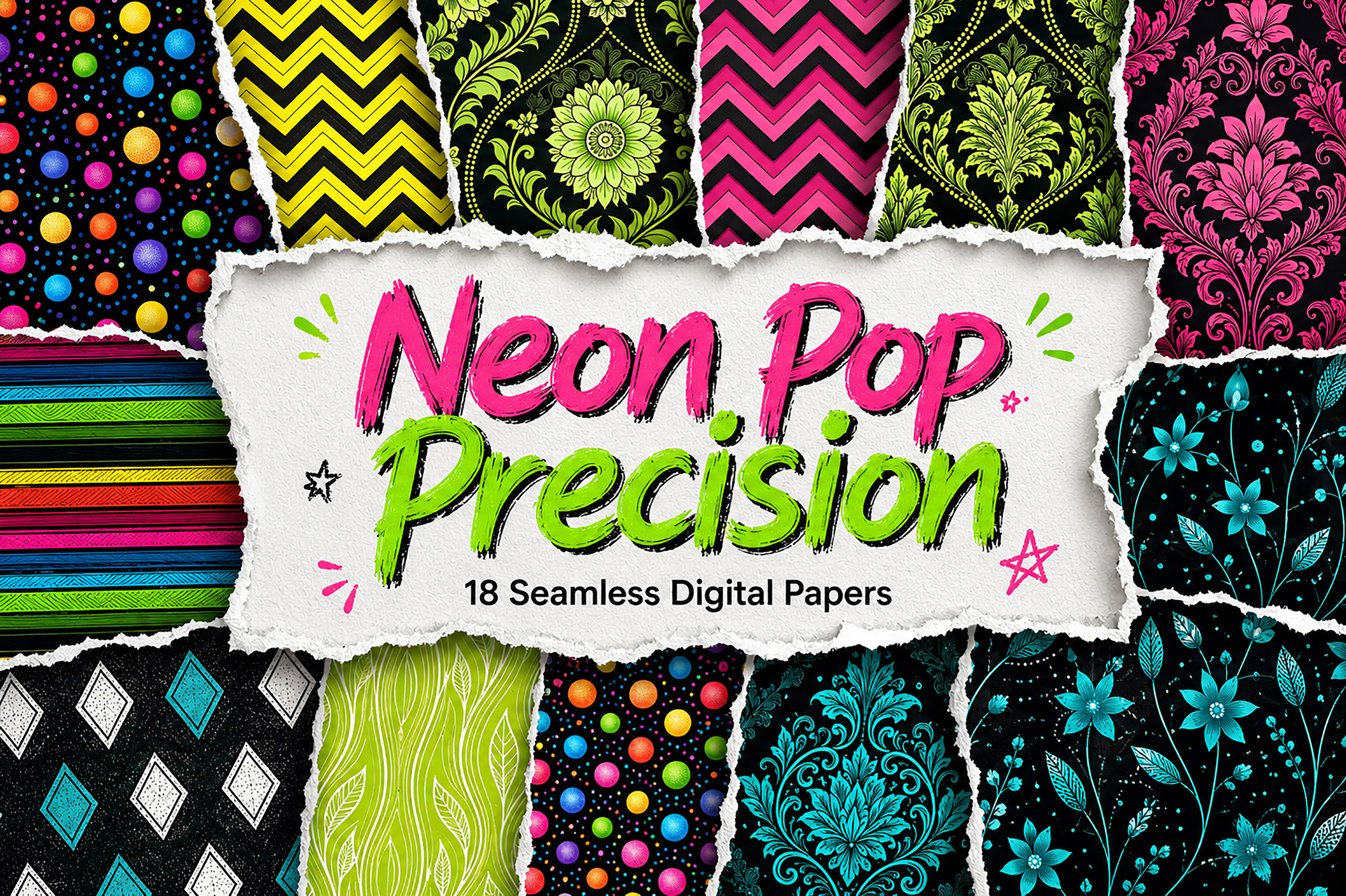 Neon Pop Precision – Digital Patterns