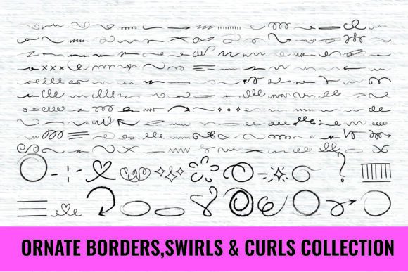 Ornate Borders,Swirls & Curls Collection
