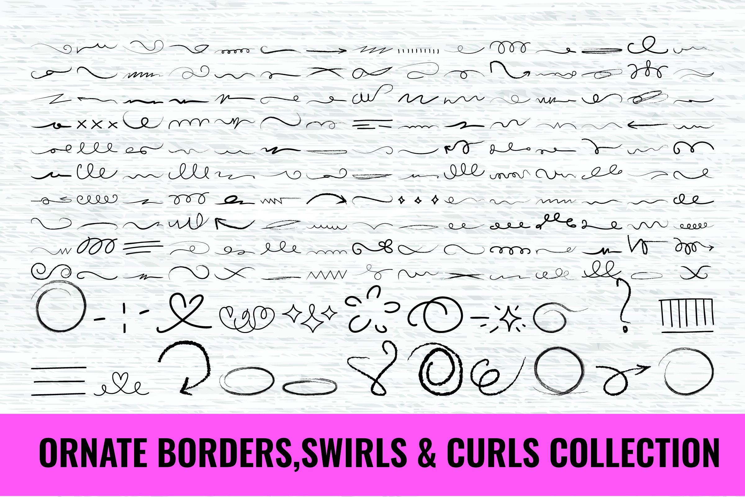 Ornate Borders,Swirls & Curls Collection