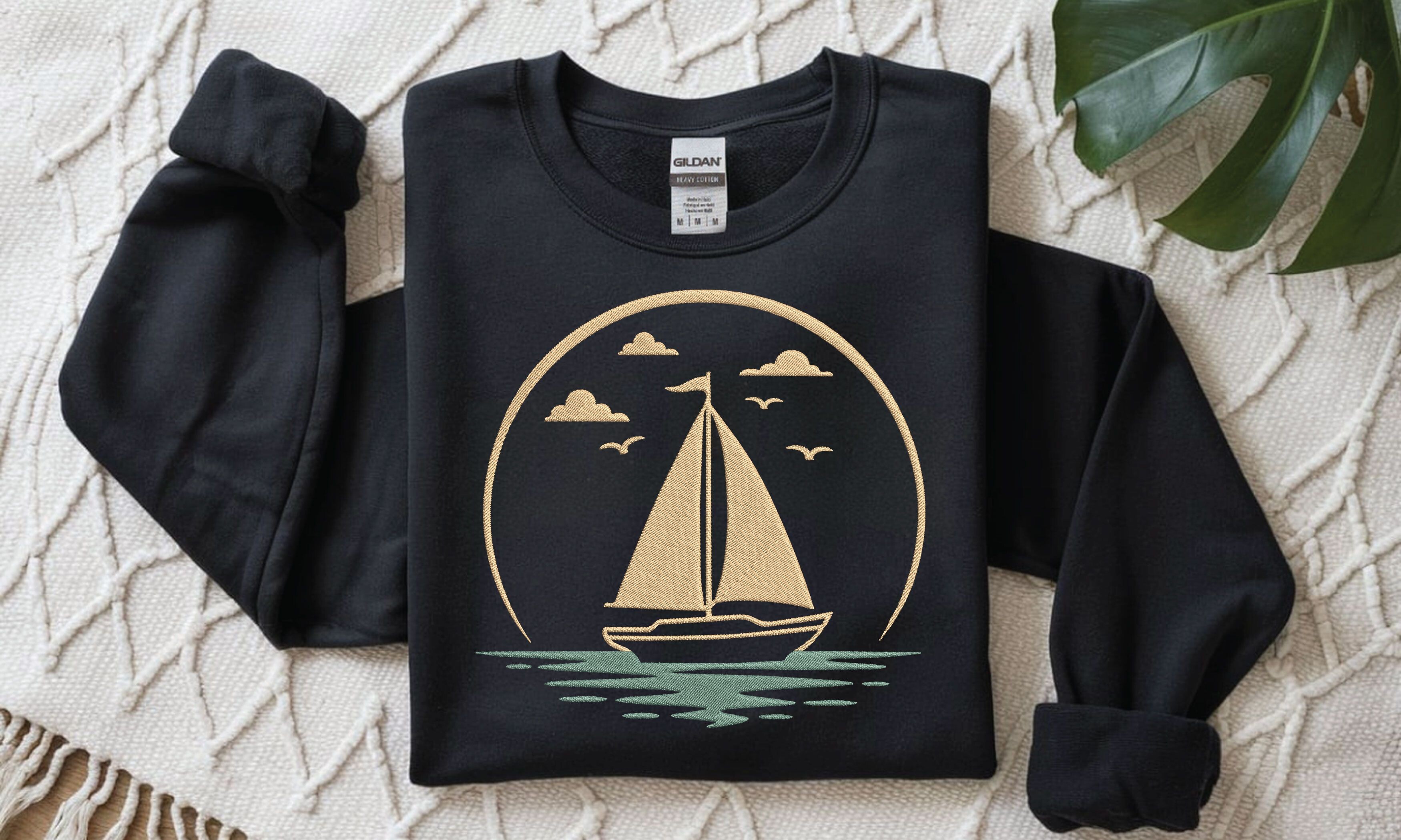 Sailboat Sunset DST PES Embroidery File