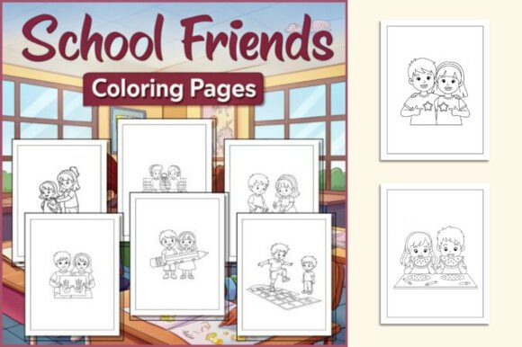 School Friends Coloring Pages