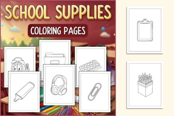 School Supplies Coloring Pages