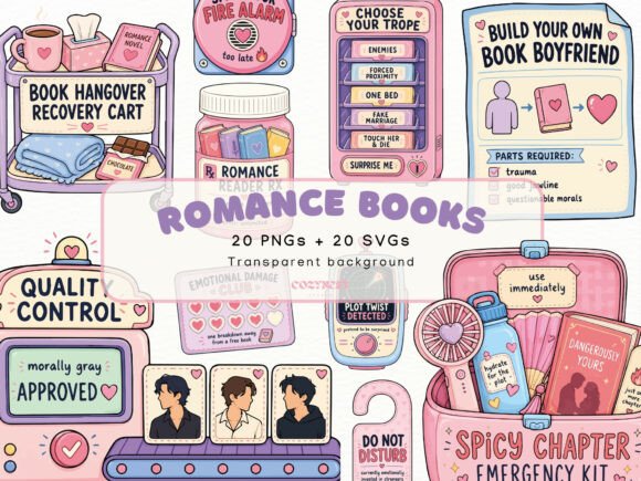 Spicy Romance Reader Cliparts Book Lover