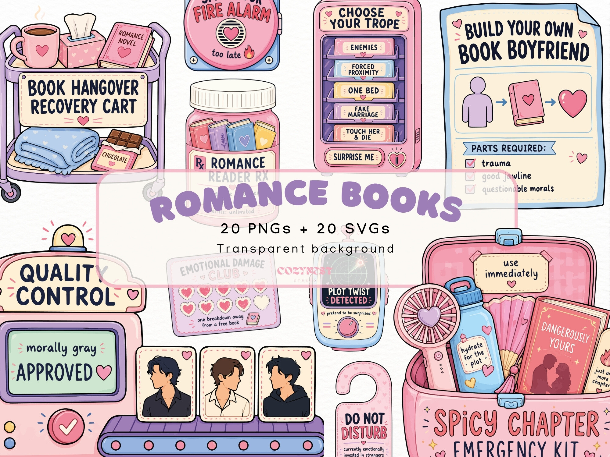 Spicy Romance Reader Cliparts Book Lover