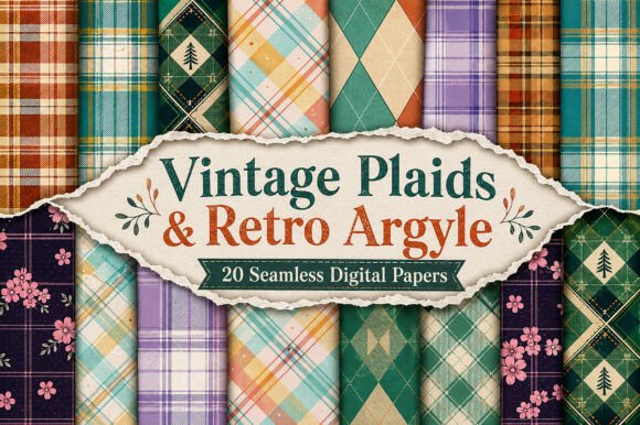 Vintage Plaids & Retro Argyle Pattern