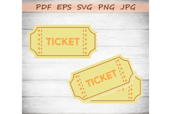 Vintage Ticket Template SVG