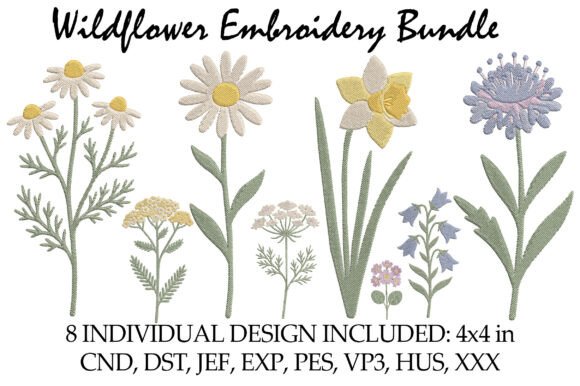 Wildflower Embroidery Bundle