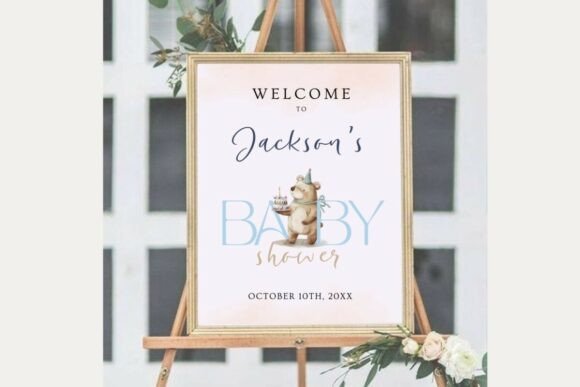 Baby Shower Welcome Sign Template 1