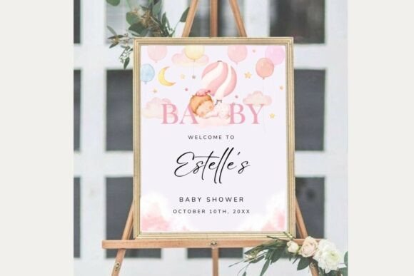 Baby Shower Welcome Sign Template 13